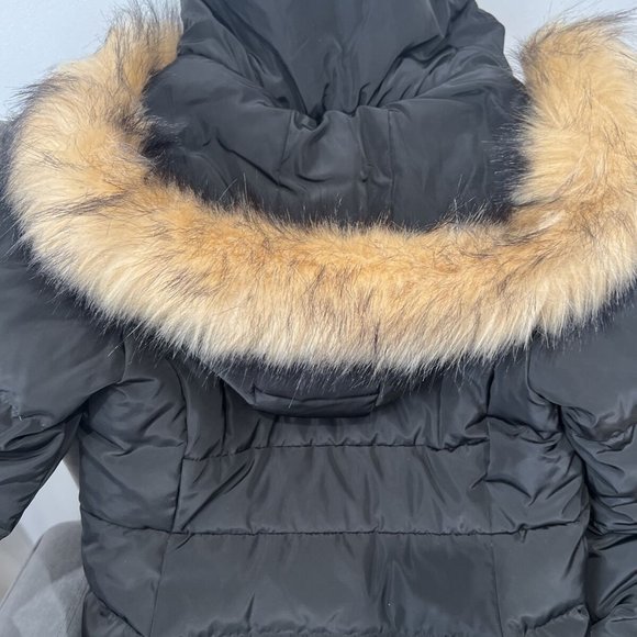 NEW KARL LAGERFELD PARIS WOMEN'S BLACK LONG DOWN JACKET PUFFER COAT HOODED Sz S - Picture 7 of 11